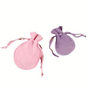 Pochettes à cordon personnalisées avec logo imprimé, forme de gourde, petit sac d'emballage en velours imprimé sur mesure pour boucles d'oreilles et bagues - Product Image 6