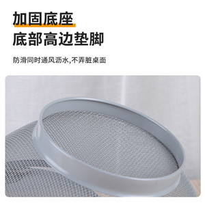 Creative Kitchen Utensils With Lids Fruit Basket Vegetable Washing <b>Draining</b> <b>Rack</b> Round Multifunction White Cover - Product Image 4