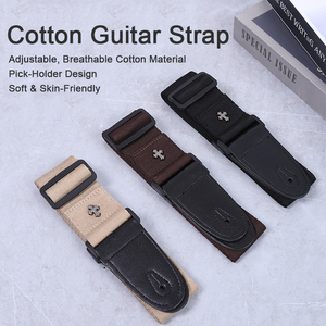Correa de Guitarra Ajustable Cruzada, Diseño Personalizado, Patrón Elegante, Correa de Algodón para Bajo, para Guitarra Eléctrica, Acústica, Ukelele y Bajo - Product Image 2