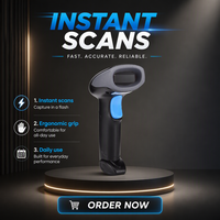 Lecteur de codes portable filaire à prix avantageux, scanner de codes-barres laser 1D