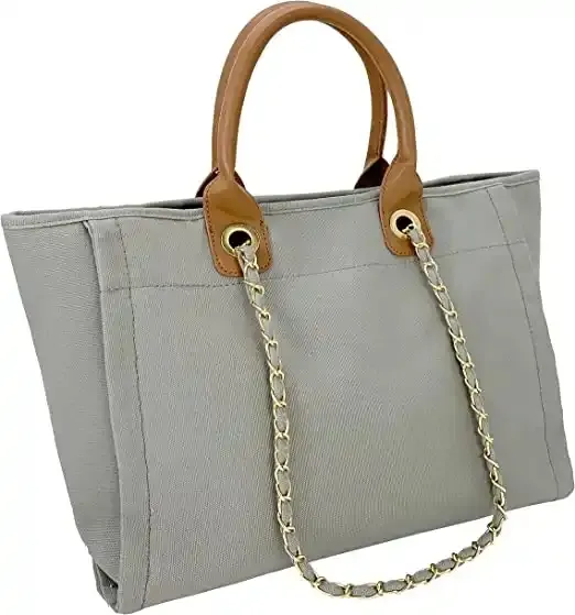 Wholesale cheap womens reversible canvas-tote-bags-bulk shoulder handbag customised handbags for women luxury