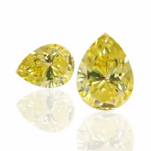 Cuscino ovale pera taglio smeraldo fantasia leggera melee 5 carati vvs1 sciolto moissanite diamante giallo canarino