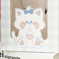 Noël Transparent Poupée Sac Papier Cadeau Artisanat Mignon Bouquet De Fleurs Bougie Cadeau Emballage Recyclable Sac En Papier Ouvert Avant