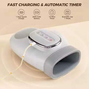 Masseur de main sans fil électrique chauffant pliable de haute qualité, léger, 5 niveaux de pression d'air, airbag 3D, contrôle de la minuterie, doigt - Product Image 5