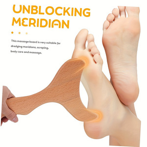 Pagaie de massage Gua Sha en bois en forme de Y pour le drainage lymphatique et la thérapie des méridiens du corps entier - Product Image 5