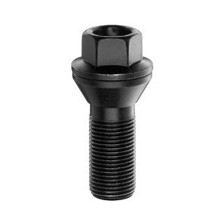 Perno de rueda flotante italiano premium con asiento cónico de 60 grados, llave hexagonal de 17 mm, M15X1.25, 30 mm, zinc negro, para reemplazo o reparación - Product Image 1
