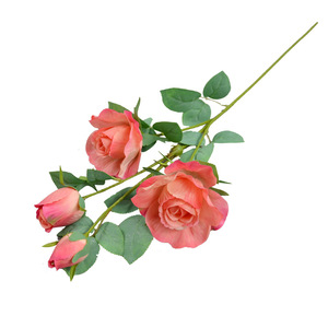 Roses artificielles Dongchen Crafts, 4 têtes, fleurs en soie pour décoration intérieure, présentation de mariage - Product Image 5
