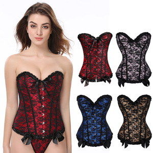 Precio de fábrica al por mayor de talla grande con cordones <span class=keywords><strong>Sexy</strong></span> Bustier Corset Top para mujer - Product Image 1