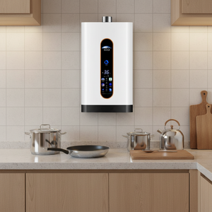 Chauffe-eau à <span class=keywords><strong>gaz</strong></span> professionnel en acier inoxydable 16L sans réservoir, chauffe-eau instantané mural pour usage domestique quotidien - Product Image 4