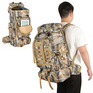 कस्टम 70L डेरा डाले हुए शिकार लंबी पैदल यात्रा बैग निविड़ अंधकार यात्रा Daypack के लिए सामरिक बैग पुरुषों