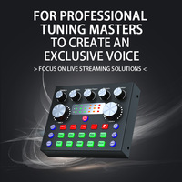 Appareil d'enregistrement de podcast V8S avec convertisseur vocal, interface de mixage audio DJ, adapté pour le streaming en direct de jeux sur PC ou la diffusion de podcasts