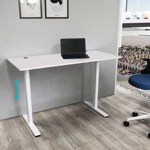 Modern Ergonomic Home Office Dual Leg <strong>Desk</strong> with Pneumatic Gas Lift Height Adjustable Metal Frame <strong>Study</strong> <strong>Desk</strong> - Product Image 1