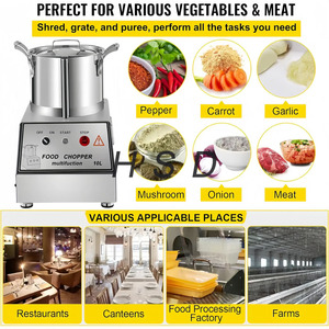 Picadora de Alimentos Multifuncional de Acero Inoxidable, Procesador de Alimentos de Fácil Operación para Carne, Verduras y <span class=keywords><strong>Ajo</strong></span> - Product Image 6