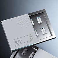 Boîte en papier à fermeture magnétique personnalisée pour poudre lyophilisée cosmétique, emballage rigide de luxe à couvercle rabattable