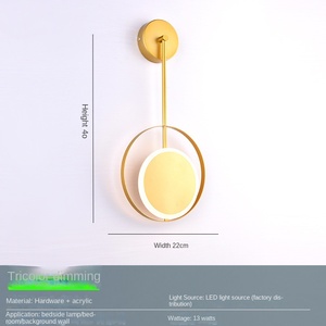 Interior de lujo diseño decorativo Hogar Moderno LED lámpara de pared creativa pasillo dormitorio mesita de noche luz de pared - Product Image 6