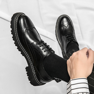 Slip-on Men's Loafers Shoes Cow Leather Comfortable And Durable <strong>Platform</strong> Casual Dress Shoes <strong>Oxfords</strong> - Product Image 5