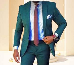 Dernier Design Manteau Pantalon <span class=keywords><strong>Suite</strong></span> Mariage Homme Décontracté Costume Vert Homme - Product Image 3