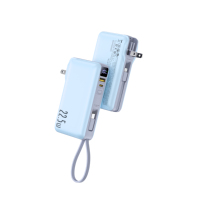 Opaqi 22.5W 10000mAh Batterie externe haute capacité avec prise intégrée et écran LED, charge rapide pour téléphones, tablettes et ordinateurs portables
