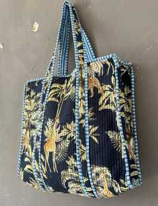 Bolsa de Transporte Acolchada de Algodón, Ecológica, Reutilizable, para Compras Diarias, con Acolchado Suave, Tela Estampada, Bolso de Hombro - Product Image 6