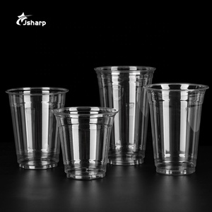 Gobelets en plastique PET jetables en gros pour usine, 12, 14, 16 oz, transparents, pour bubble tea et café glacé, avec logo personnalisable - Product Image 5