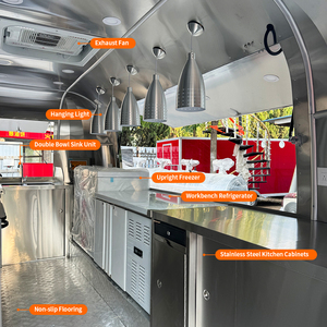 Camión de cocina móvil pequeño para hamburguesas y café, con certificación CE, carrito y remolque de comida para concesiones - Product Image 2