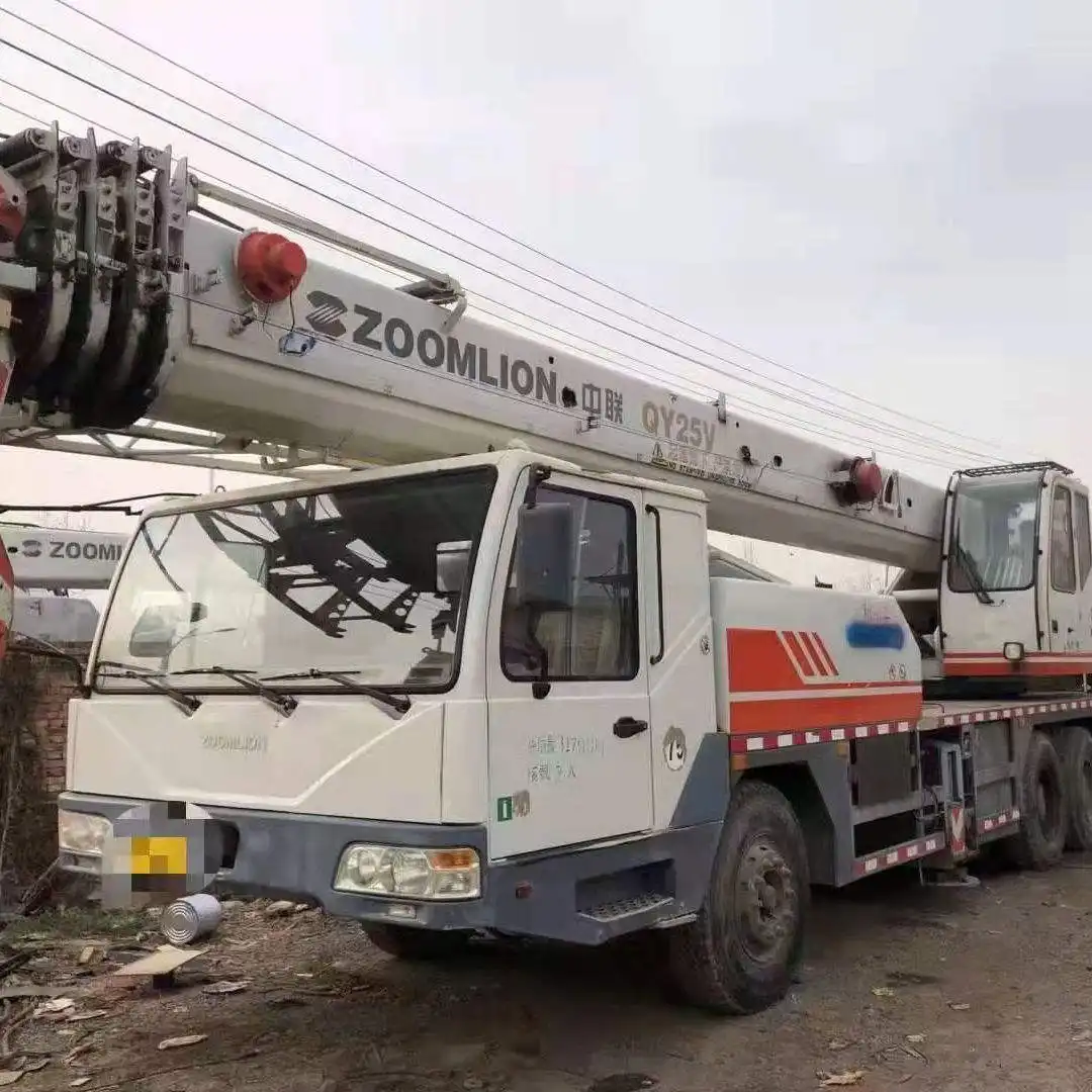 Used Zoomlion Hydraulic Boom 25 Ton Truck Crane QY25 Construction Crane 5 Section Main Boom Cheap for Sale
