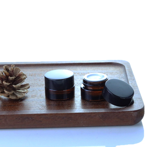 In Stock <strong>Wholesale</strong> 5ml <strong>Amber</strong> clear Frosted Mini Glass <strong>Jar</strong> with Black White Silver Gold Lid for Lip Balm (GJM10-5) - Product Image 3