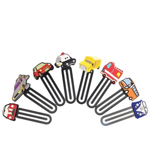 PVC Cartoon Bookmarks Soft Rubber Paper Clips For School Supplies Customizable Design - Product Image 1