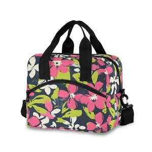 Hawaiian Collection Custom Kenikeni Flower Print Polyester Cooler Bags Thermal Insulated Cooler Lunch Bag for Adults - Product Image 1