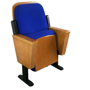 Silla de teatro Jiarunde C-22 con estructura de madera y pasamanos para uso en auditorios escolares - Product Image 1