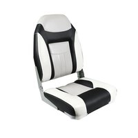 Chaise pliante en cuir PU imperméable à l'eau ISURE MARINE Siège à dossier haut Bleu Noir Marine Yacht Luya Bateau de pêche