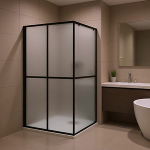 Parete Doccia in Vetro Temperato Satinato 39,4 X 76,8 Pollici con Telaio, Design Minimalista per Box Doccia - Product Image 2