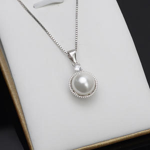 จี้ไข่มุกเงินแท้ S925 ขนาด 11 มม. สำหรับผู้หญิง แบบเปล่า สำหรับงาน DIY อุปกรณ์เสริม ถาดกึ่งสำเร็จรูป 795-จี้ไข่มุกสุดหรู - Product Image 4