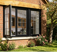 Fenêtres panoramiques fixes en verre trempé double vitrage NFRC pour maison, grandes fenêtres à battants modernes