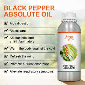 Aceite Absoluto de Semillas de <span class=keywords><strong>Pimienta</strong></span> Negra, Extracción por CO2, Aceite Esencial Orgánico, Juego de Aceites 100% Puros y Naturales para Difusor de Aromaterapia y Masajes - Product Image 2