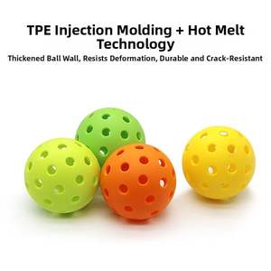 Мячи для пиклбола с настраиваемым логотипом, 40 отверстий, из TPE/PE, высококачественные, прочные, портативные, для развлечений и тренировок - Product Image 4
