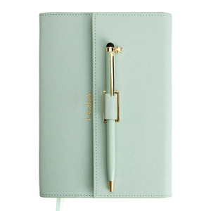Cuaderno triple A5 con bolígrafo Juego de colores frescos Cuaderno y bolígrafo Regalo de negocios personalizado - Product Image 1
