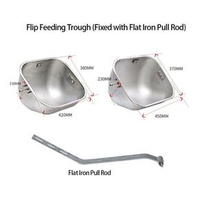 304 Stainless Steel Sow Feeding <strong>Trough</strong> Thickened Flip Pig Feed <strong>Trough</strong> for Farrowing Crate Gestation Stall Feeder <strong>Trough</strong> - Product Image 2