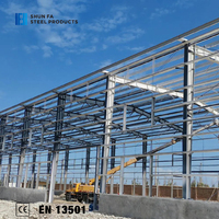 Bâtiment d'atelier préfabriqué à ossature métallique à grande portée, structure en acier à grille spatiale haute résistance pour entrepôt