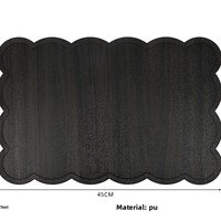 Set de table style nordique, motif dessin animé, personnalisable, en tissu non tissé, simili cuir PU, imperméable, résistant à l'huile, isolant thermique