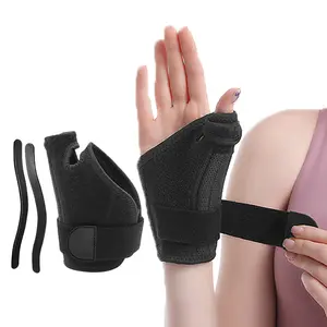 조정가능한 안락한 뒤집을 수 있는 왼손 부상 손가락 부목 보호자 엄지 손목 brace 대를 피하십시오
