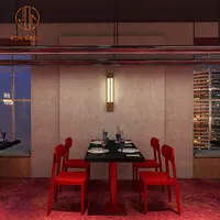 الجملة سعر المصنع فندق واينهاوس العشاء مجموعات عازمة الأحمر خشبية سلسلة كراسي لتناول الطعام في المطاعم