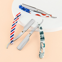 Modèle Vintage rasoir à bord droit salon professionnel rasage hommes lame manuelle multi fonction visage propre rasoir
