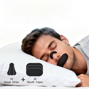 Penjualan terlaris Kit bantuan tidur mikropori hipoalergenik termasuk pita mulut Anti dengkur dan strip hidung untuk penggunaan malam hari - Product Image 1