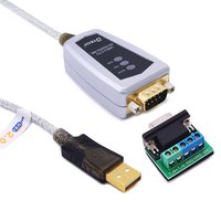 Cable Adaptador de Puerto Serie USB a RS422 RS485 DTECH con Chipset FTDI, Placa de Terminales de 5 Posiciones para Windows 11 10 8 7 XP