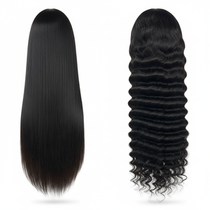 Peluca de Cabello Humano Peruano Liso de 30 Pulgadas de Largo, de Buena Calidad, con Frente de Encaje, Color Natural, para Ondas de Piña con Densidad Completa - Product Image 2