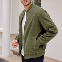 Vestes bomber en daim léger pour hommes, vestes varsity décontractées, vestes en simili cuir vintage