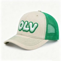 Casquettes de baseball en maille respirante personnalisées en gros, brodées, style streetwear, polyvalentes, pour chauffeurs de camion, usage extérieur