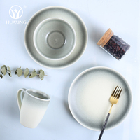 Vente directe d'usine unique 8 pouces assiette colorée restaurant tasse en céramique dîner table assiettes ensemble en céramique