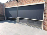 Store banne automatique à fermeture éclair pour patio, store de balcon extérieur, rideau pare-soleil pour fenêtre